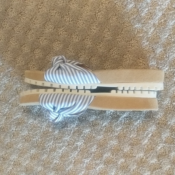 Jack Rogers white and blue striped knotted Phoebe slides - Picture 4 of 7